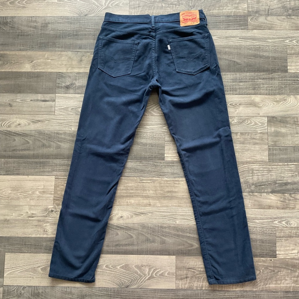 34x34 Levi’s 511 Slim Pants Men’s Blue Soft Brushed Twill White Tab 045111769 - Picture 11 of 15